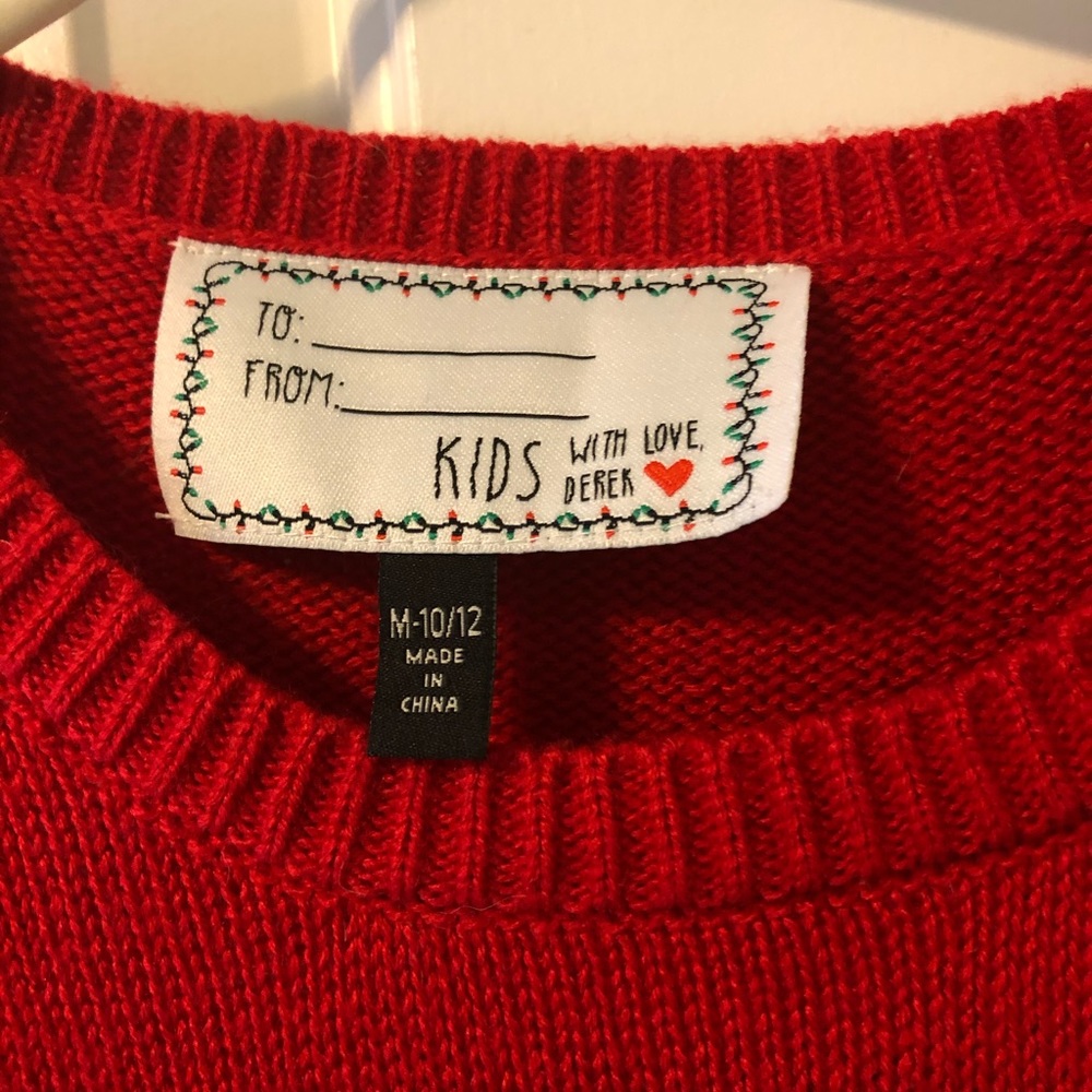 Girl’s tunic sweater EUC snowman appliqué, 10/12 - Picture 3 of 5